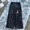 Jeans masculinos jnco calças y2k streetwear harajuku hip hop tigre gráfico retro baggy homens mulheres gótico cintura alta calças largas