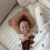 枕の子供枕生まれ睡眠サポートconcave看護枕かわいい耳の耳デザイン白いグリッド生まれた赤ちゃん枕ヘッドクッション230422