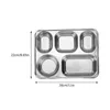 Dinnerware Sets Snack Plate Restaurant Kids Tray Fast Stainless Steel Divided Child Baby Container