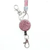 Brooches 10 Pieces Wholesale Multi Style Rhinestone Retractable Id Badge Card Holder With Lanyard