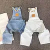 Hondenkleding Denim Jeans Jurk Jumpsuit Jasje Jongen Meisje Kleding Paar Huisdier Outfit Puppy Kostuum Overalls Dropship 210809273K