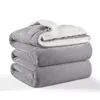 Beddengoedsets Shilucheng Zachte Sherpa Fleece Deken Dik Warm Fluwelen Gooi voor Bed Couch King 104 "90" Grijs 231122