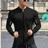 T-shirts hommes Nouveau mode sport hommes T-shirt en plein air fitness exercice fermeture éclair à manches longues t-shirt muscle hommes sportswear J231121