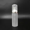 50 ml Reise-Schaumflaschen, mattierte Kunststoff-Schaumflaschen mit Gold/Silber-Pumpe, Handwaschseife, Mousse, Cremespender, Sprudelflasche, BPA-frei