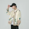 mens north face jacket 2023 Spring and Autumn New Letter Embroidery Workwear Spliced Print Baseball Jersey Long Sleeve Fashion Brand Casual Jacket Coat