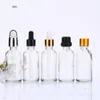Transparent glas vätskreagens pipett flaskor ögon droppare aromaterapi 5 ml-100 ml eteriska oljor parfymer flaskor grossist gratis dhl dgstg
