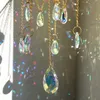 Trädgårdsdekorationer som hänger Teardrop Suncatcher Crystal Chandelier Vindklockor för fönster Heminredning Lätt catcher vardagsrum 230422