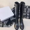 Bottes de styliste pour femmes, bottes de genou de Style anglais, bottes de chevalier courtes noires en cuir souple, automne et hiver