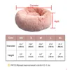 Kennels Pens Warm Fleece Kennel Soft Round Dog Bed Winter Cat Slee Mat Sofa Puppy Small Dogs Cushion House For Pet Y200330 Drop Delive Dhs01