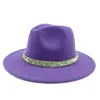 Breite Krempe Hüte Eimer Bohrer Band Fedoras Hut Frauen Männer Natürliche Farbe Unisex Mode Kirche Panama Woolen Jazz Cap Großhandel 231122