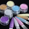 Acrylpulver, Flüssigkeiten, 6-teiliges Set, schillernder Nagel, feiner Glitzer, Zuckerpulver, bunter Chrom-Pigmentstaub für UV-Nagellack, Dekorationszubehör 231121