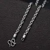 Kedjor Real 925 Sterling Silver Necklace Men Women 4mm Cable Link Chain 22-30 tum Längd kan välja