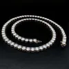 Réel 9k 10k 14k 18k Or Massif 3mm 4mm 5mm 6 - 24 pouces d Vvs Moissanite Diamant Tennis Lien Chaîne Bracelet Colliers