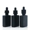 30 ml schwarze Milchglas-Flüssigkeitsreagenz-Pipette, Tropfflaschen, quadratisch, ätherisches Öl, Parfümflasche, Rauchöl und Flüssigkeitsflaschen Bmkcb