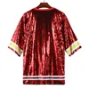 Robes décontractées Femmes Tunique Tops Rouge Designer Chemise à paillettes Robe Rugby Team Jerseys T-shirts pour les sorties sportives