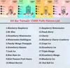 Оригинальные Hit Bar Tornado 15000 Puffs Одноразовые электронные сигареты Vape Pen 23 мл Заполненный контейнер 500 мАч Перезаряжаемая батарея 0/2/3/5% 20 вкусов Puff 15k Tornado 9000 9k