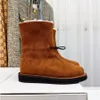 the row snow shoes Fur boots Warm winter wool shoes fluffy Ankle boots Luxury designer boots Factory footwear With box