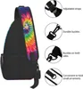 Backpack Tie Dye Large Capacity Crossbody Sling Bag With Adjustable Shoulder Strap For Hiking Travel Sport Climbing