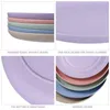 Placas 5pcs palha de trigo Eco Unbreakable Lightweight Dinner Prishes Prishes Reutilable Dinnerwares Robusta Conjunto para cozinha doméstica