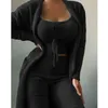 Roupa interior térmica feminina pijamas homewear plus size mulheres pijamas de veludo 3 peças conjunto calças superiores casaco sexy outono inverno mobiliário doméstico roupas meninas 231121