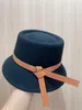 Bérets 202310-2508689 printemps hiver Grace solide ceinture de laine noire Bowknot dame seau casquette femmes loisirs chapeau