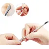 Nail Art Kits 4pcs Cuticle Pusher Cutter Set dubbele eindverwijderingsgereedschap roestvrijstalen stalen manicure pedicure kit in tin box cadeau