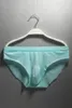 Underpants 3pcs/lot Men's Underwear In Summer Ultra-thin Ice Silk Briefs Boys One-piece Seamless Low Waist Sexy Young Shorts.