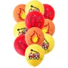 Décoration de fête Ballons de camion de pompier Kit de tour Ballon rouge pour enfants 12 pouces Thème de pompier Anniversaire Garçons Cadeau préféré