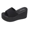 Sandalias Moda Primavera Verano Mujeres Suela Gruesa Tacón De Cuña Alto Sólido Mujer 12 Ancho 400 Para