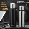 water bottle Thermos Stainss Steel Vacuum Flask Outdoor Portab Car Coffee Water Bott Rope Filter Insulated Bott 600/800/1000/1500ML Q231122