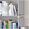 Storage Holders Racks Waterproof Bookshelf Metal Bookcase Shelf Organizer Stuff Supplies 19Sr Ff Drop Delivery Home Garden Houseke Dh2Q3