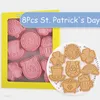 Pişirme Kalıpları 8 PCS St.Patrick Günü Kurabiye Kalıpları Karikatür Trefoil Yonca Bisküvi Fondan Kabartma Damgaları Diy Partisi Kek Dekorasyon Pişirme Araçları 230421