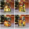 Weihnachtsdekorationen aus Kunstharz, kleines Haus, Mikro-Landschaft, Ornamente, Geschenke 231121