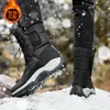 Nette schoenen Snowboots voor heren Winter Katoen Ronde neus Platform Buiten Warm Pluche Explosieve stijl Waterbestendig Antislip Winterlaarzen voor heren 231122