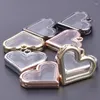 Hänghalsband hjärtform Glas levande minneslås flytande charm medaljonghalsband för kvinnor smycken som gör ingen kedja gåva