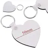 Hooks 35st Heart Blank Board Keyring KeyChain Printing Keyrings DIY SubliMation Key Chains Accessories (Double Sided)