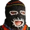 Cycling Caps Masks Funny Balaclava Face Mask Knitted Hat Beanies Distressed Halloween Hooded Scary Party 231122