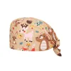 Cappelli a tesa larga Cappellino Scrub con bottoni Stampa Bouffant Cappello per donna e uomo Regolabile Multicolor Sweatband Stand-Ear