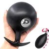 Anal Toys Silicone Uppblåsbara enorma anal rumpa plugg med inbyggd stålboll vaginal anal dilator utbyggbar prostata massager sexiga leksaker gay 231121