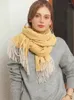 Berets WJ397V10-V14 Design Women Scarf Winter Ladies Striped Fringed Scarve Mujer Foulard Bufanda Wrap Shawl