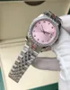 Orologio da polso in acciaio inossidabile dorato 31/36MM con zaffiro da donna 2813 con movimento automatico e anello di diamanti