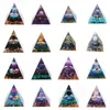 5cm Orgonite Piramide Decor Energiegenerator Genezing Kristallen bol Reiki Chakra Bescherming Meditatie Beeldjes Hars Thuis Handgemaakte Ornam Refi