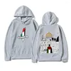 Herr hoodies palestina hoodie män harajuku estetik retro grafik unisex höst vinter streetwear vintage casual pullover tröja