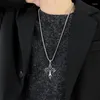 Collane con ciondolo Collana Hip Hop Rock Fashion Fiamma Croce Coppia per uomo Donna Retro Punk Geometria Girocollo Catena Goth Accessori per gioielli