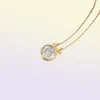 S039STEEL Korean Necklaces 925 Sterling Silver For Women Designer Gold Round Pendants Necklace Cadena Plata 925 Jewellery 210622649795