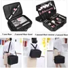 Kosmetiska väskor Fall Portable Makeup Bag Professional broderad nagelkonst Clapboard Case Toolbox för kvinnor 230421