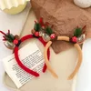 Headwear Hair Accessories Christmas Headband Deer Horn Hair Band Children's Autumn and Winter Plush Headband Hair Clip Women's Patry Something Good Gift 231121