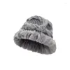 Береты, шапка для волос, женская осенне-зимняя универсальная утолщенная плюшевая вязаная шапка для холодного лица, маленькая рыбацкая теплая шерстяная шапка