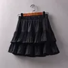 Skirts Women Chiffon Floral All-match Fluffy Cake Short Skirts Summer Korean Ladies High Waist Mini Skirt For Women 230422