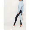 Jeans da donna Moda Patchwork Colorblock Vita alta Slim Casual Pantaloni a matita in denim dritto Designer di marca all'ingrosso femminile